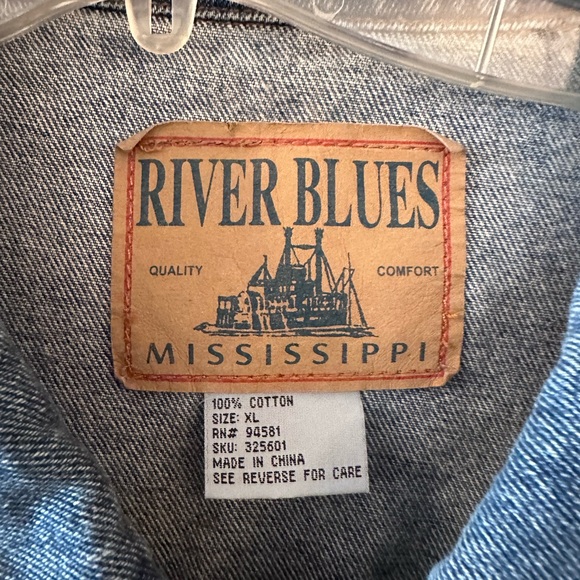 River Blues Mississippi Men’s Size XL Denim Jacket - Picture 3 of 5